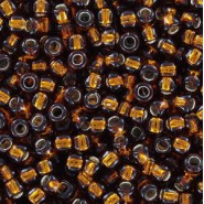 Toho seed beads 8/0 round Silver-Lined Smoky Topaz - TR-08-34